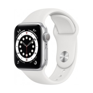 Apple Watch Series 6 Gümüş Alüminyum Kasa With White Sand Sport Band