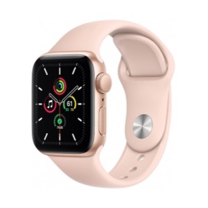Apple Watch SE Altın Alüminyum Kasa and Chalk Pink Sport Band