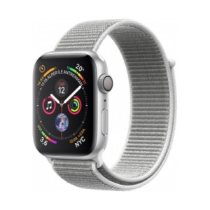 Apple Watch Series 4 Gümüş Alüminyum Kasa with Seashell Sport Loop
