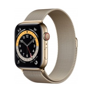 Apple Watch Series 6 GPS Cellular Altın Paslanmaz Çelik Case with  Altın Milanese Loop
