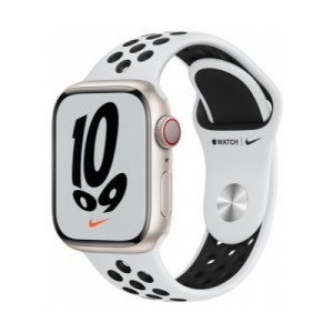 Apple Watch Nike Series 7 Cellular 41mm Starlight Alüminyum Kasa and Nike Sport Band