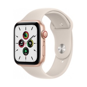 Apple Watch SE Cellular Altın Alüminyum Kasa with Starlight Sport Band