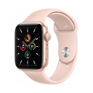 Apple Watch SE Altın Alüminyum Kasa and Pink Sand Sport Band