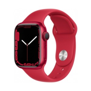 Apple Watch Series 7 41mm RED Alüminyum Kasa with Red Sport Band